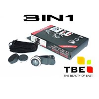 Jual Fish Eye Camera Phone lensa Kamera handphone ponsel 3 in 1 jepit TBE Murah