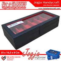 Jual Kotak Tempat Kacamata Isi 6 Hitam Dalam Merah Kualitas Super Murah