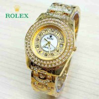 Jam Tangan Wanita Rolex Full Diamond Gold