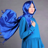 Jual pasmina satin turki abaya rawis bulat besar ke kecil Murah