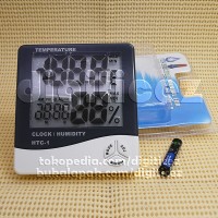Jual HTC-1 Digital Thermometer Hygrometer Alarm Clock Termometer Jam Besar Murah