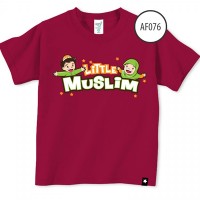 Baju Anak Afrakids Af076 - Little Muslim Lengan Pendek - Marun Sz.XL