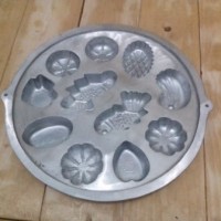 Jual CETAKAN KUE CUBIT 11 LUBANG MOTIF Ikan bunga Hati bahan Baja Tebal Murah