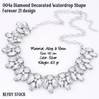 004a diamond decorated waterdrop shape forever 21 design kalung import