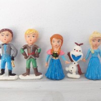 Jual Topper figure hiasan kue ulang tahun frozen kid set isi 5 Murah
