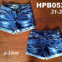 Jual Celana Pendek Jeans Biru Tua Wash Ukuran Besar Big Murah