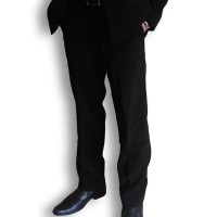 urban act celana panjang slim fit formal bahan hi twist warna hitam