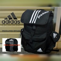 Jual (Gratis Jas Hujan) Tas Ransel Adidas Predator Hitam Murah