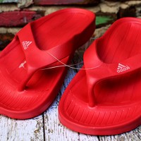 Sandal Adidas Duramo Thong Merah (Sendal,Selop,Slide,Nike,New Balance)