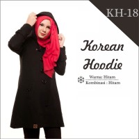 Jual Jaket Wanita Korea Muslimah Hoodie Blazer Ribbon Terbaru Terlaris KH18 Murah
