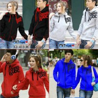 Jaket Couple / Baju Pasangan / jacket couple Qing biru merah abu hitam