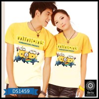 Jual Jual Baju Couple Minion Illuminatios Presents | Kaos Coup Minion Mur Murah