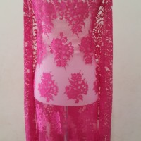 Brokat Semi Perancis / Semi Prancis / Brokat Cantik Warna Pink fanta