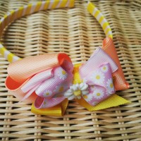 Jual Barika bando anak 0158 - bandana bayi jepit rambut bando pita kuning Murah