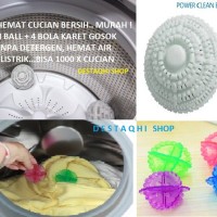 Jual PAKET 2 CLEAN BALLZ + 4 BOLA KARET GOSOK / LAUNDRY BALL TANPA DETERGEN Murah