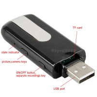 Jual Kamera Pengintai Spy Camera Mini DVR U8 USB Hitam Murah
