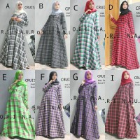 cruisa flanel ori naura / gamis bahan flanel
