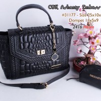 SUPER TAS WANITA S2416 CHARLES AND KEITH ASHANTY EMBOSS CROCODILE