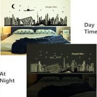 Jual WALL STICKER/WALL STIKER TRANS 60X90-ABQ9636-SHANGHAI BLUES Murah