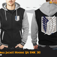 Jual SNK Baseball Hoodie (Jaket Attack On Titan JA SNK 31) Murah