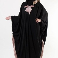 Abaya Pakistan / Kaftan Arab / Gamis Panjang / Kain Arab Jet Black