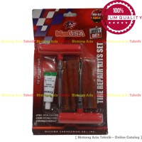 Alat Tambal Ban Tubeless Lengkap 1 Set Anti Bocor