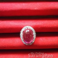 Cincin batu Merah Siam emban/ikat/cangkang/ring titanium
