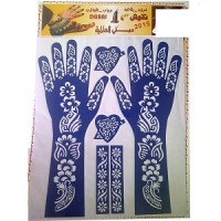 Cetak Tangan Tato Henna Cetakan untuk body art / pengantin