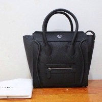 JUAL TAS CELINE MICRO BLACK GRAINED LEATHER MIRROR QUALITY