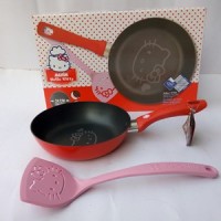 Jual Wajan Frypan Hello Kitty Maxim Teflon + sutil nylon 24 cm food grade Murah
