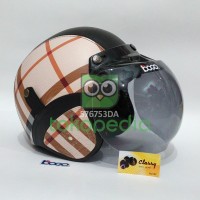 Jual Helm Retro Bogo Import Motif Burbery Murah