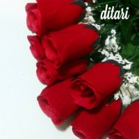 Jual 12 tangkai mawar valentine/bunga plastik/buket bunga Murah