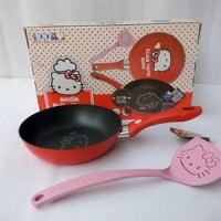 Jual Hello Kitty Wajan Frypan Teflon + sutil nylon Maxim 24 cm food grade Murah