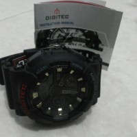 jam tangan digitec dualtime black murah surabaya