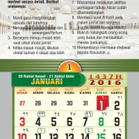 Kalender meja 2016, Kalender meja Islam 2016, kalender tahun 2016