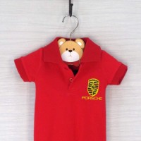 Baju pakaian bayi Laki Cowok merah red polo baby boy jumper porche