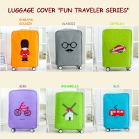 Jual Pelindung Penutup Koper Fun Travel Series / Luggage Cover Murah