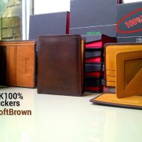 DOMPET KICKERS BROWN 02,DOMPET PRIA KULIT ASLI,FULL KULIT