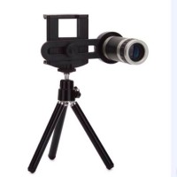 Jual Universal Smartphone Lensa Tele Zoom 8x Clip Lipat universal + tripod Murah