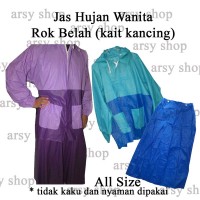 Jas Hujan wanita muslimah bawahan Rok salsa/grosir