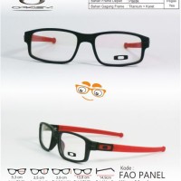 Kacamata Frame OAKLEY PANEL Hitam Merah (KW Super)