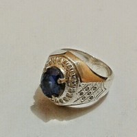 NEW CINCIN BATU AKIK PERMATA KING SAFIR OVAL RING ALLOY ELEGAN MURAH