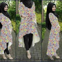 hijab arzrti 3in1 celana basic pants cream + atasan