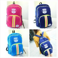 Tas Ransel XOXO First Year Backpack Double Strip Colour Korean Style