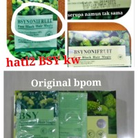 Bsy shampo noni LOGO2 MURAH strip hijau Bpom tanpa brosur didalam Printing tanggal rapi
