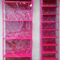 Set Rak Tas dan Sepatu Zipper Gantung / HBO & HSO Motif