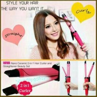 Catok Nova 2in1 Catok dan Curly BigSize
