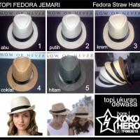 Jual topi Fedora Coboy Jerami Tikar Polos Dewasa Straw Hat Hats Premium Murah