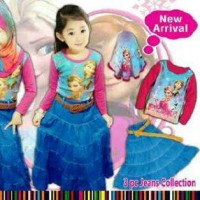 Setelan Frozen Gamis Jeans