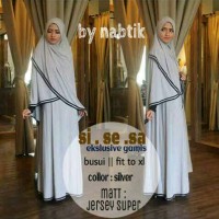 SUPPLIER BAJU HIJAB : SISESA EXCLUSIVE GAMIS SILVER